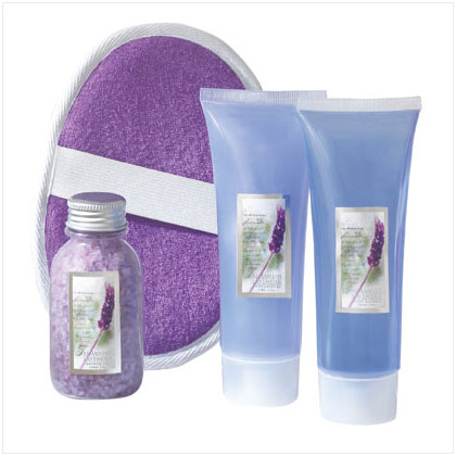 Lavender Bath Set In Tote Bag