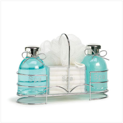 Spa Bottles Set-wire Caddy